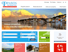 Tablet Screenshot of paxosproperties.com